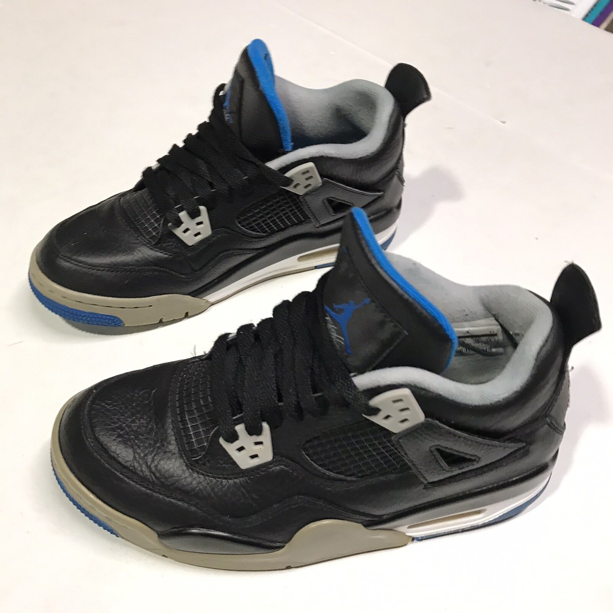 靴 Nike Air Jordan 4 GS \"Military Black\" Jordan 4 Retro GS 'Military Black' - Air Jordan - 408452 111