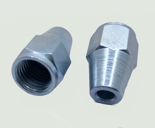 Brass Brake Pipe Union Fitting - 7/16" UNF X 20 TPI Male Thread For 3/16" Pipe