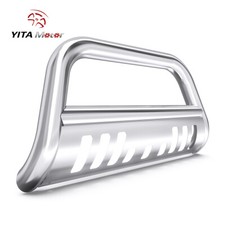Stainless Steel Bull Bar Push Bumper Grille Guard For 2016-2023 Toyota Tacoma Stainless Steel Bull Bar Push Bumper Grille Guard For 2016-2023 Toyota Tacoma