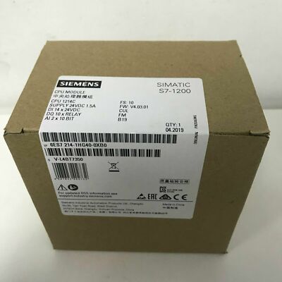 6ES72141HG400XB0 New Siemens CPU Unit 6ES7 214-1HG40-0XB0 In Box 