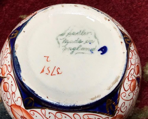 Rare Imari/Gaudy Welsh #3759/2 Sadler Teapot w/Matching Teapot Stand & Sugar - Picture 5 of 12