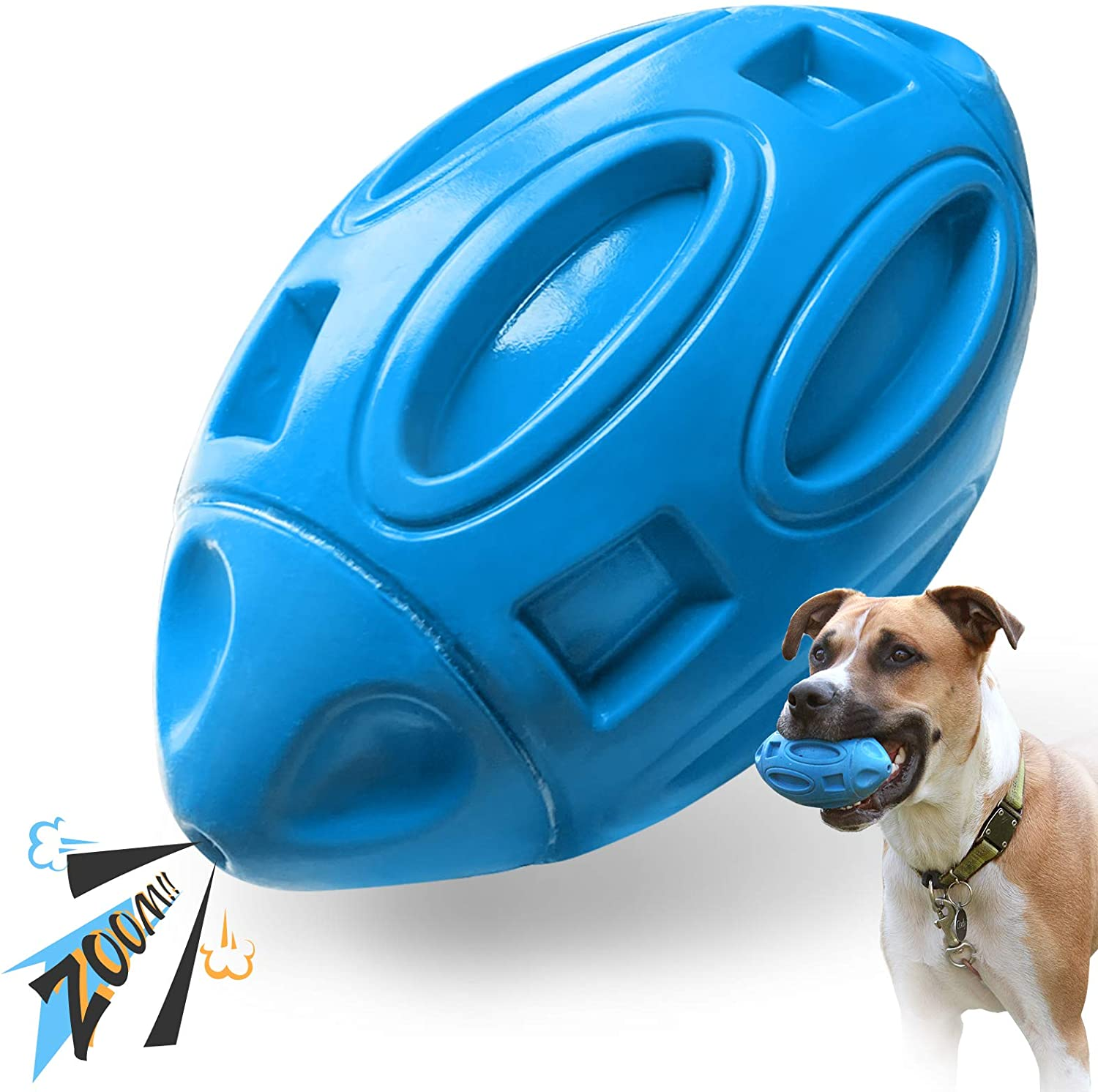 Squeaky Dog Toys for Aggressive Chewers: Rubber Puppy Chew Ball with Squeaker, A