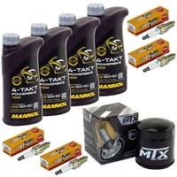 ÖL 4L Inspektion FüR BMW K 1200 GT LT RS K1200 1997-2009 Set ÖLfilter ZüNdkerzen