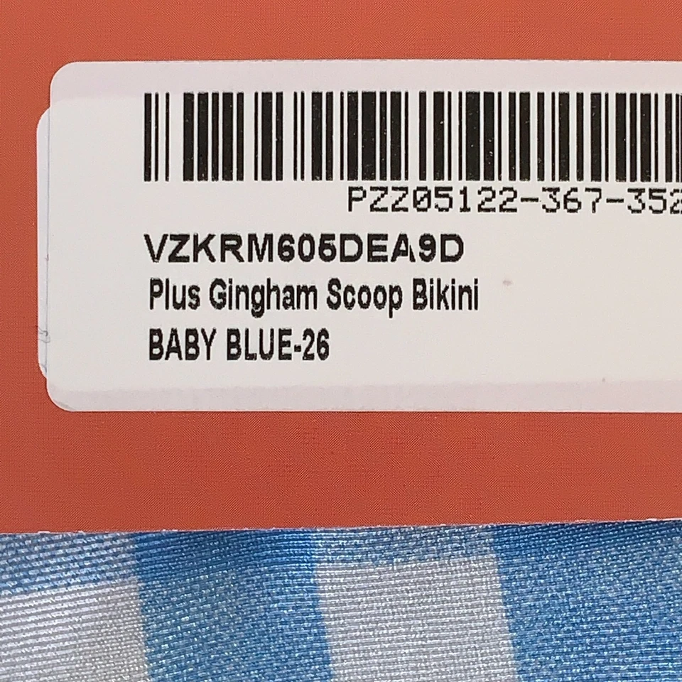 Conjunto de natación de bikini Boohoo para mujer 22 azul blanco a cuadros de guinga de 2 piezas nuevo con etiquetas Foto 2 de 4