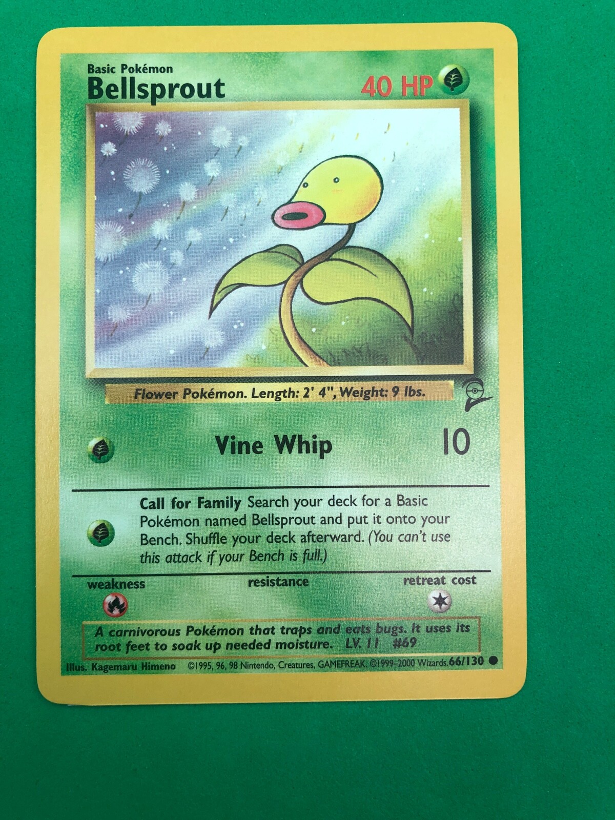 BELLSPROUT - Base Set 2 - 66/130 - Pokemon - Unlimited Edition - NM