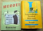 Lot 2 French Dictionary Merde~Langenscheidt'S Std conversation slang translate