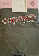 Vintage CAPEZIO Pantyhose Sheer  Silky Nylon Spandex in White  sz Petite S