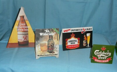 original beer table tent x4 Rainier Amstel Bier Light Carlsberg Moosehead