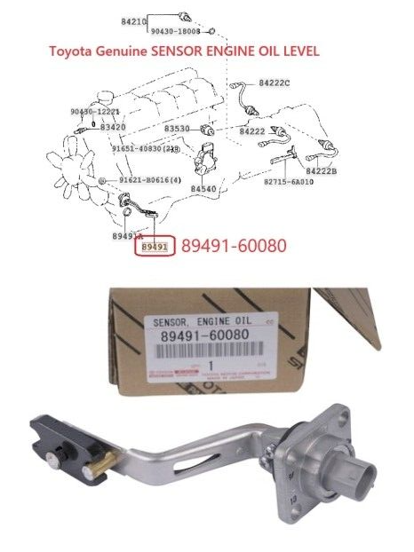 Toyota Genuine Engine Oil Level Sensor 89491-60080 Hilux Surf Land