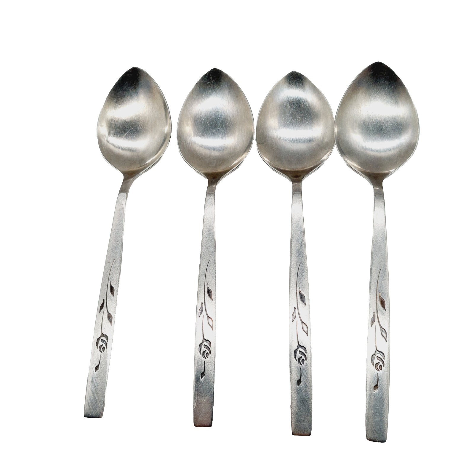 Oneidacraft Deluxe CAPISTRANO 4 Oval Spoons Oneida 6 3/4