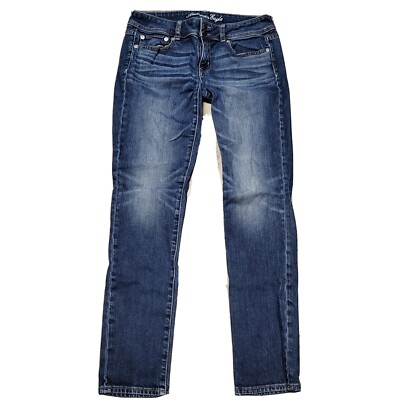 American Eagle Skinny Jeans Tapered Medium Wash Denim Bottoms Pants Size 6