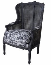 Fauteuil Baroque À Oreilles Fauteuil Shabby Vintage Chaise Rembourrée Rococo