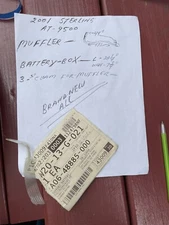 Sterling at-9500 -semi truck parts Muffler,battery Box & 3 Muffler Clamps.