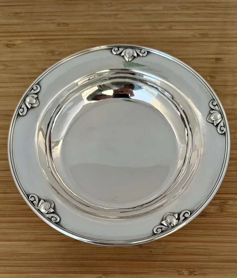 GEORG JENSEN ЖЕЛУДЬ УЗОР СЕРЕБРО 7 «ДИАМЕТР ЧАША #642F - Изображение 4 из 4