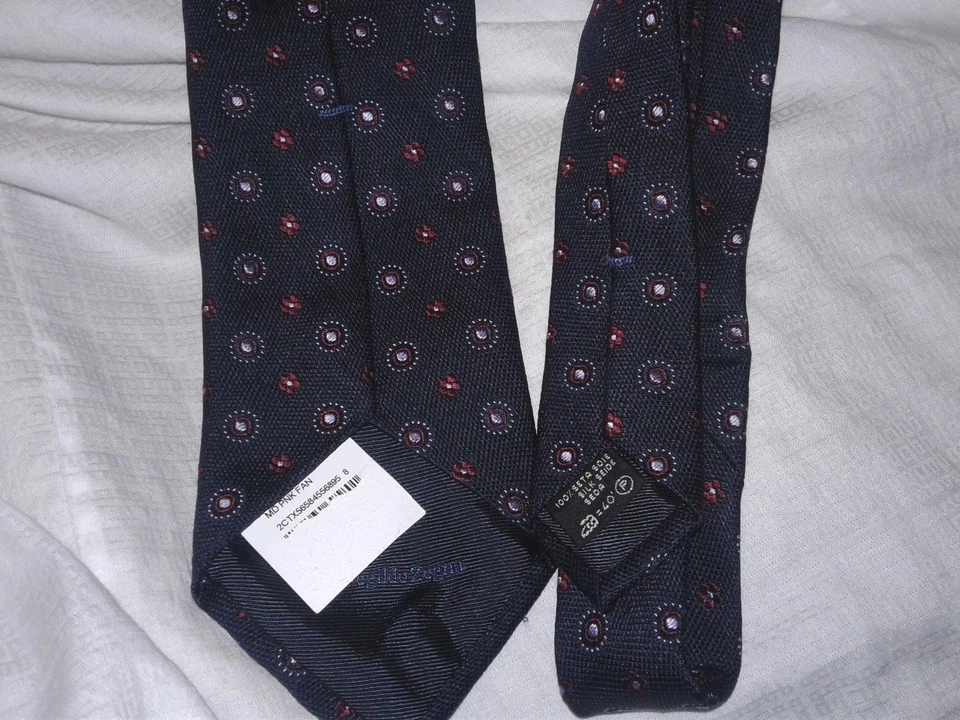 ERMENEGILDO ZEGNA MENS 100% SILK TIE HAND MADE IN  ITALY   - Image 2 of 4
