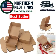 Elegant 25 Pack 8x8x4 Inch Brown Gift Shipping Boxes for Secure Packaging