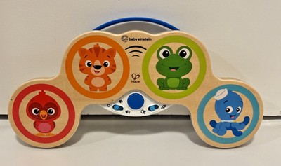 Baby Einstein Hape Wood Touch Drum with Magic Touch Technology Vibrant Colors