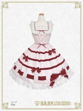 Preview of Baby The Stars Shine Bright Fallin' Ribbon Jumper Skirt Pink Lolita Age 14+