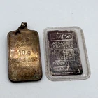2 Vintage 999 Fine Silver Bars Total 15 Grams