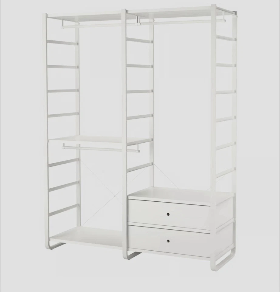 IKEA Schrankkombination „ELVARLI“, weiß/Eiche, 216x130x40cm - Bild 3 von 4