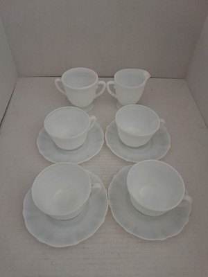 MacBeth Evans American Sweetheart Morax Tea Cup Saucer set  4 Sugar Bowl Creamer