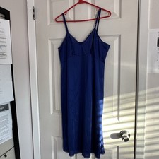 Vintage Vanity Fair Nylon Full Slip Size 36 Made in USA Blue Nightgown