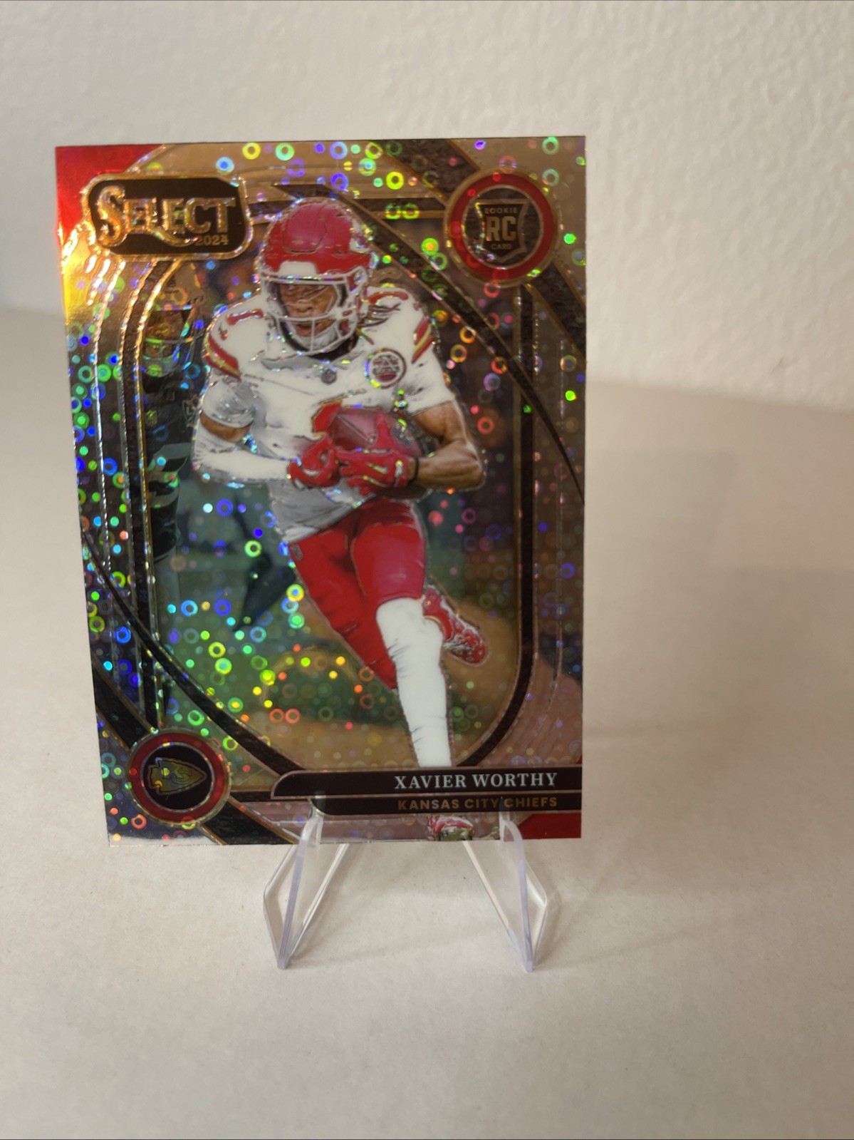 2024 Panini Select - Club Level Xavier Worthy #224 Disco Prizm (RC)