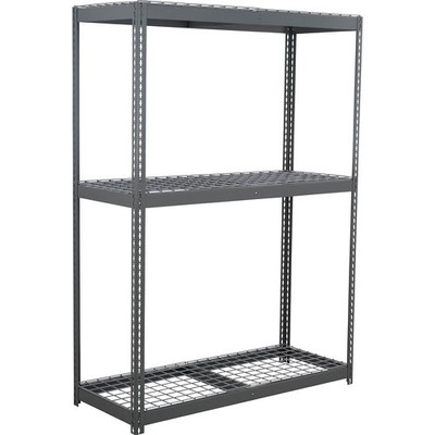Wide Span Rack With 3 Shelves Wire Deck 900 Lb Capacity Per Level 72''W x 48''D x