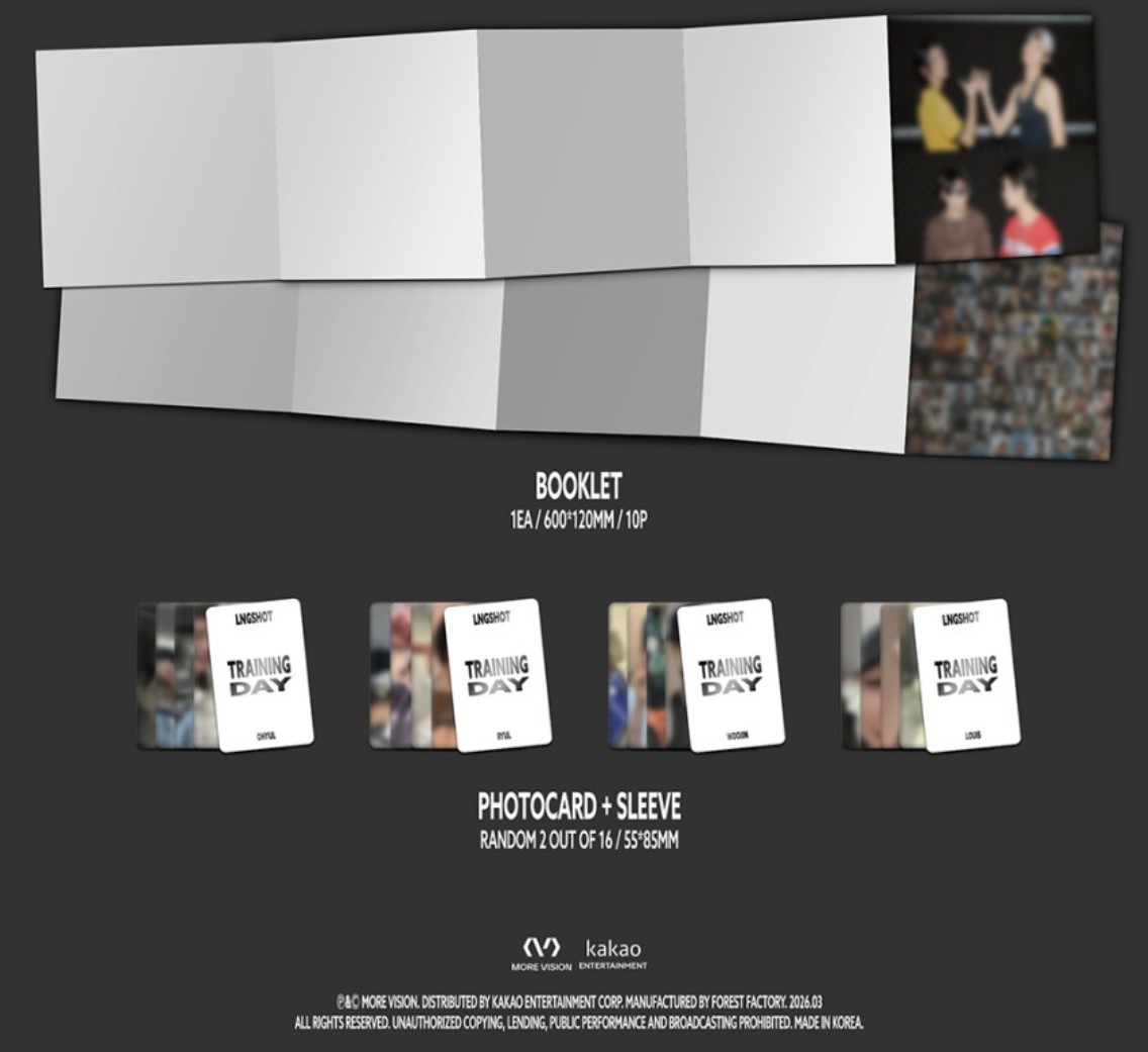LNGSHOT TRAINING DAY EP Album LIMITED(CD+StickyNote+PhotoBook+ LNGSHOT TRAINING DAY EP Album LIMITED(CD+StickyNote+PhotoBook+