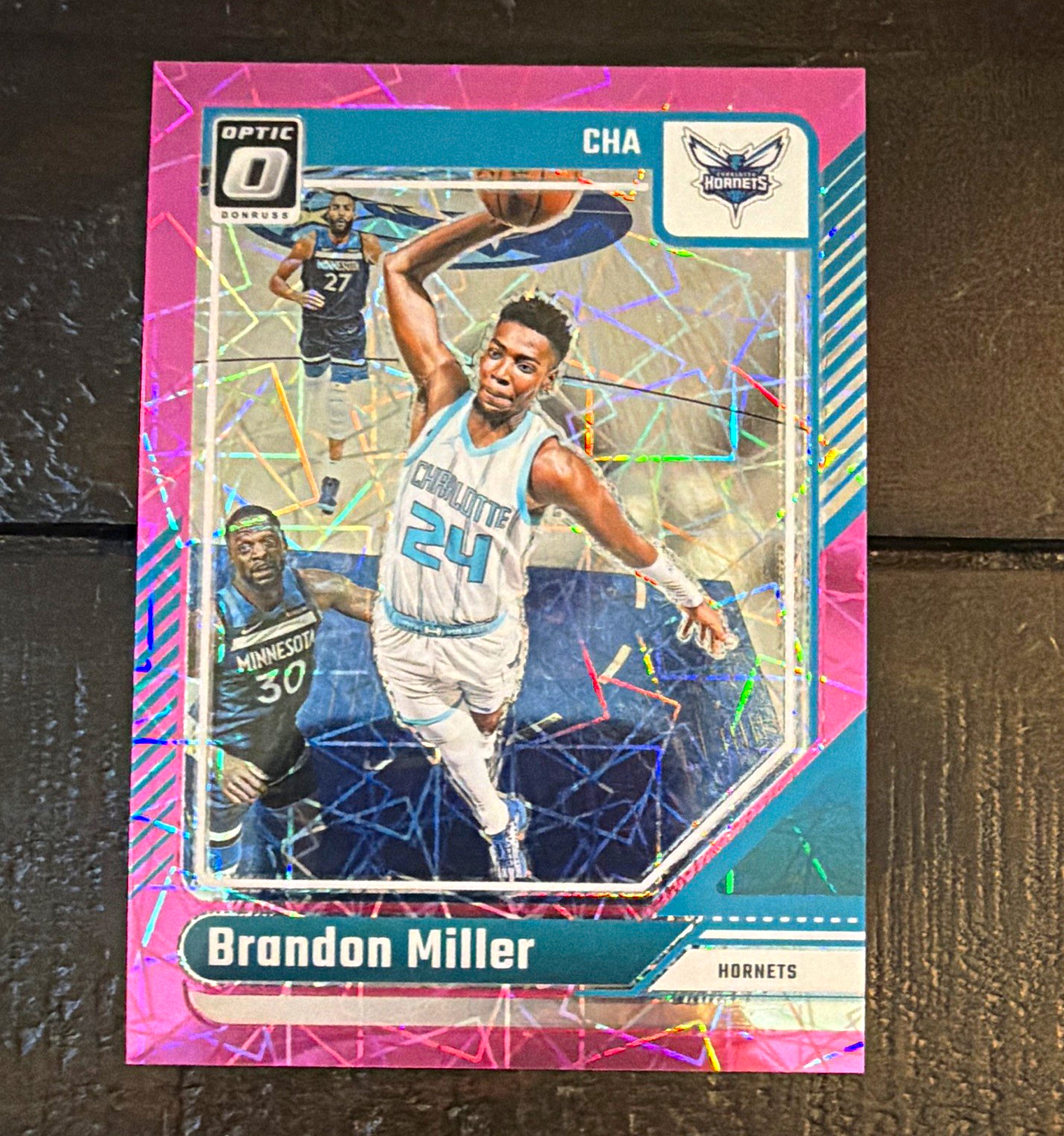 Panini 2024-25 Donruss Optic Brandon Miller Hornets Pink Velocity Prizm /79