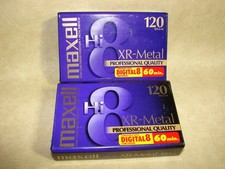 Lot of 2 Maxell P6-120XR Metal Professional Quality Hi8 Digital8 Video Tapes - 7