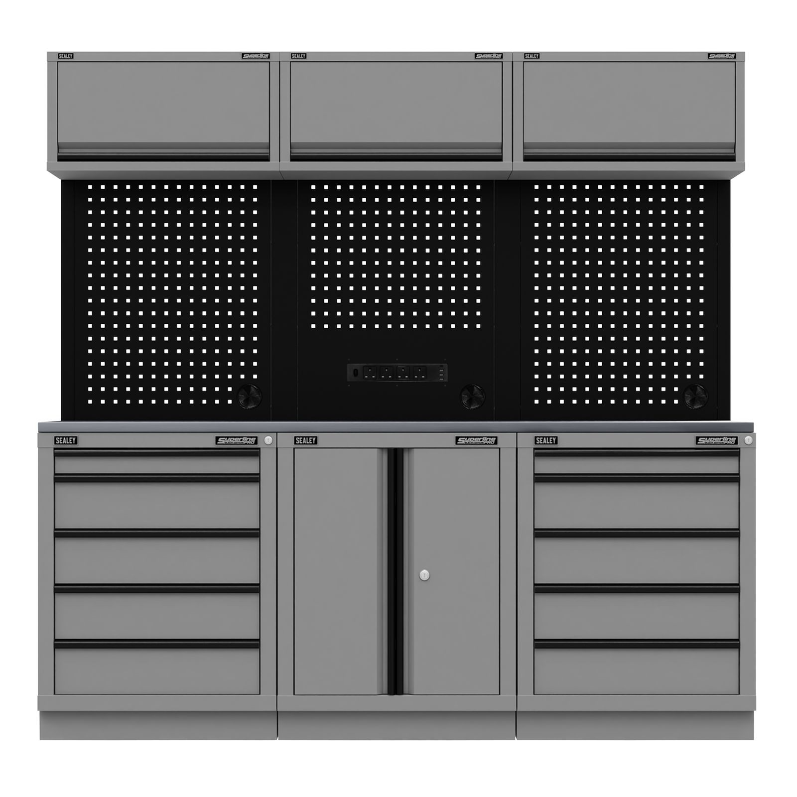 Superline PRO® Black Edition Storage System Stainless Worktop - APMSBESTACK04SS