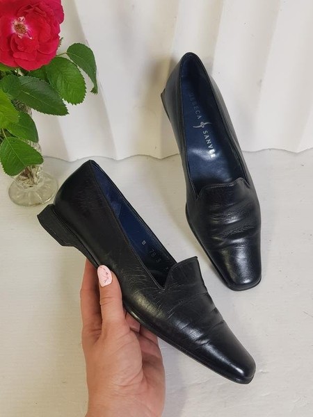 Women Rebeca Sanver Loafers Black Leather 37