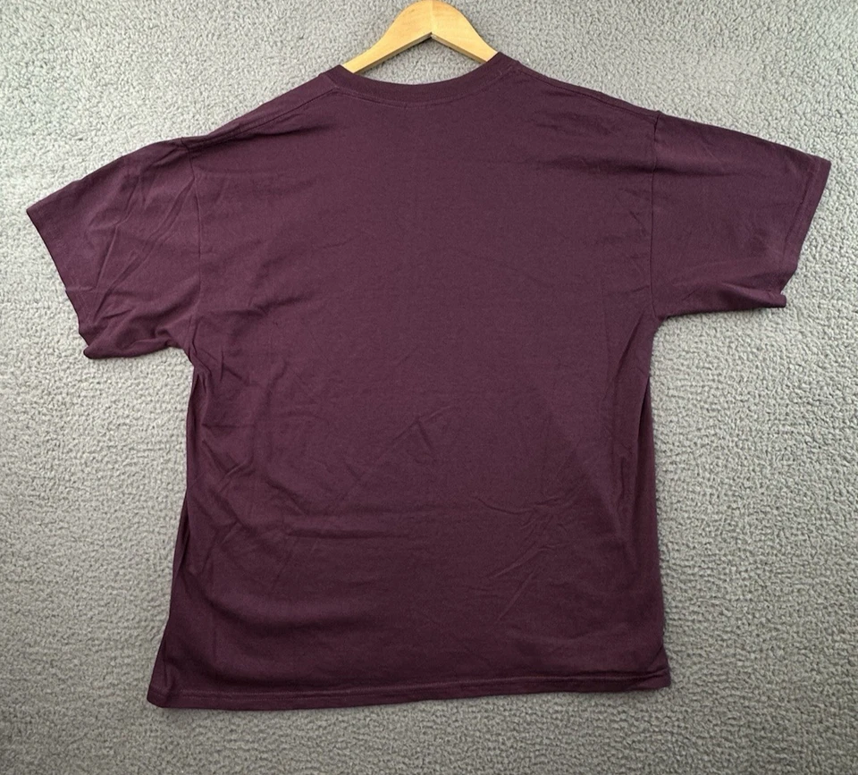 VTG Rolling Stones Local Crew T  XL Burgundy Shirt A Bigger Bang Tour 2005-6 - Image 4 of 4