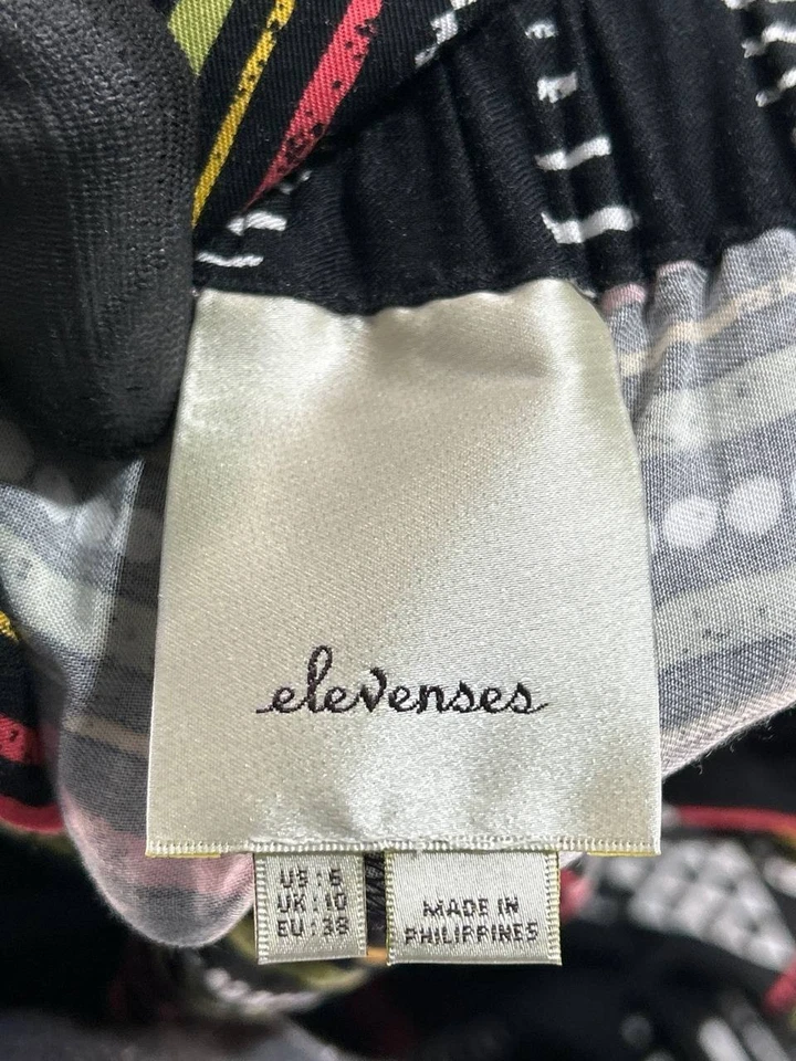 Elevenses Jump Suit Womens 6 Black Green Pink New - Image 2 of 4