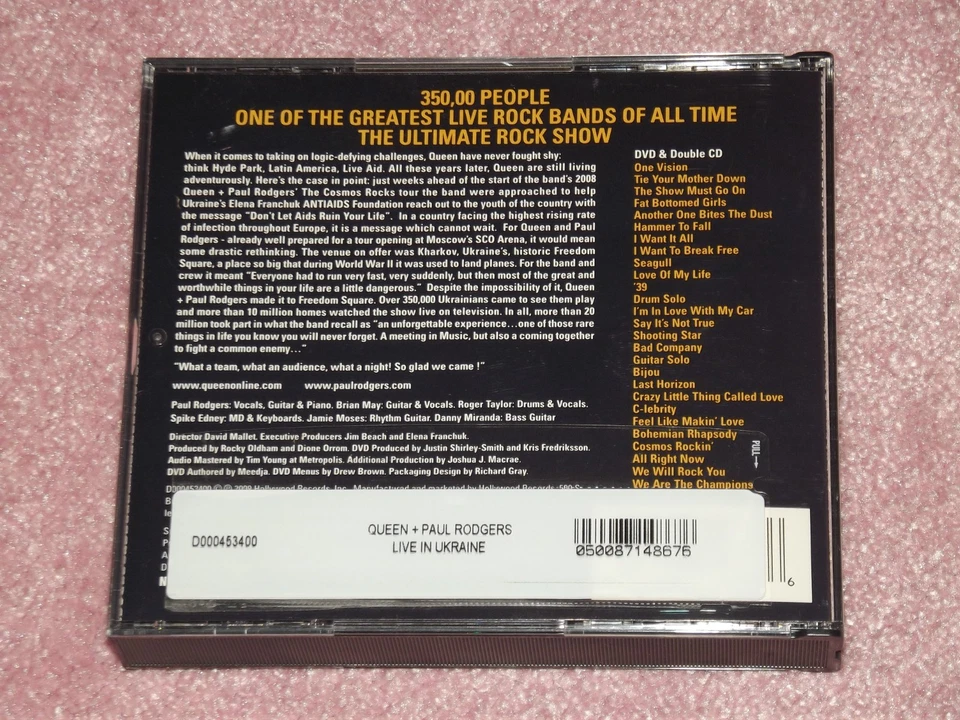 QUEEN + PAUL RODGERS Live In Ukraine - USA 2009 BEST BUY EXCLUSIVE 2 CD + DVD - Image 2 of 4