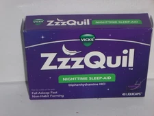 Vicks ZzzQuil Nighttime Sleep Aid - Diphenhydrmaine 25mg -48ct - ex march 25