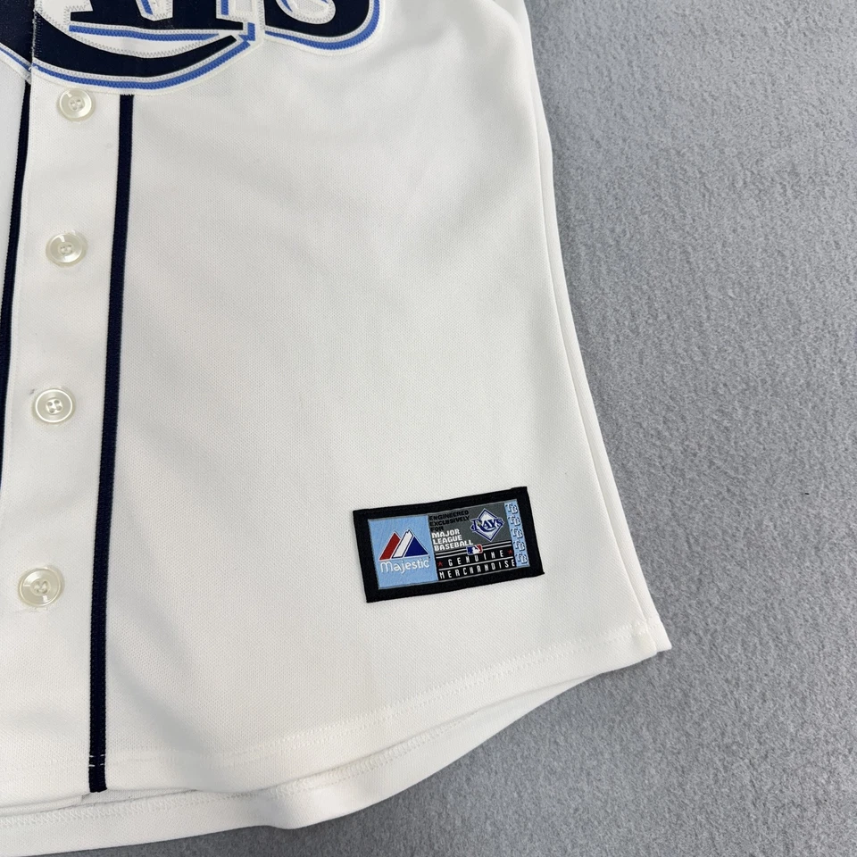 Camiseta de béisbol Majestuosa Alex 14 de los Tampa Bay Rays para mujer pequeña MLB Foto 4 de 4