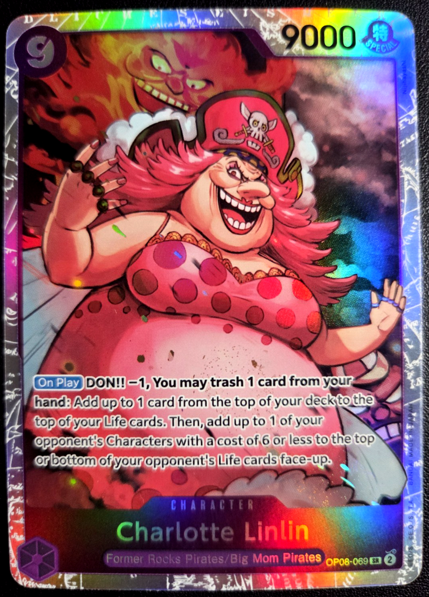 Charlotte Linlin OP08-069 SR ONE PIECE Tcg Card Game NM PURPLE Charlotte Linlin OP08-069 SR ONE PIECE Tcg Card Game NM PURPLE