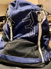 TYR 30L Alliance Swim Backpack – Blue & White