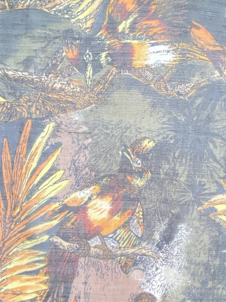 ARTISTIC SIN MARCA Marrón Seda Mujer Bufanda Pájaros Estampados 43"/42" EX CON Foto 2 de 4