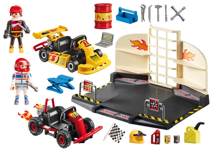 PLAYMOBIL 6869 Go-Kart-Werkstatt Gokart Workshop Spielset Geschenk Cart SELTEN - Bild 4 von 4