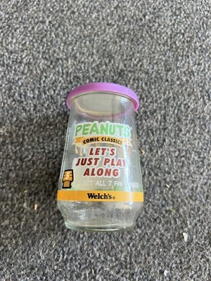Welch's Peanuts Glass Jelly Jar Schroeder & Lucy 