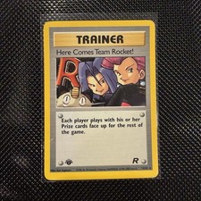 Pokemon Here Comes Team Rocket! 15/82 Team Rocket 1st Edition Holo Rare 2000