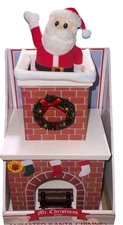 Mr. Christmas Santa In Chimney Animated Collectable In Box Holiday *Read* Video