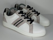 Bzees for LifeStride Women's Happy Friday Lace up Sneaker White Black Comfort 10