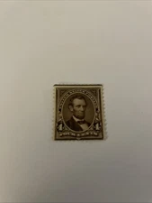 Rare Abraham Lincoln 4 Cent Postage Stamp Dark Brown