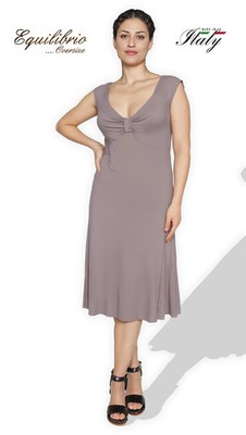 Kleid Damen Schulterfrei Aus Frischer Viskose Made In Italy Equilibrio