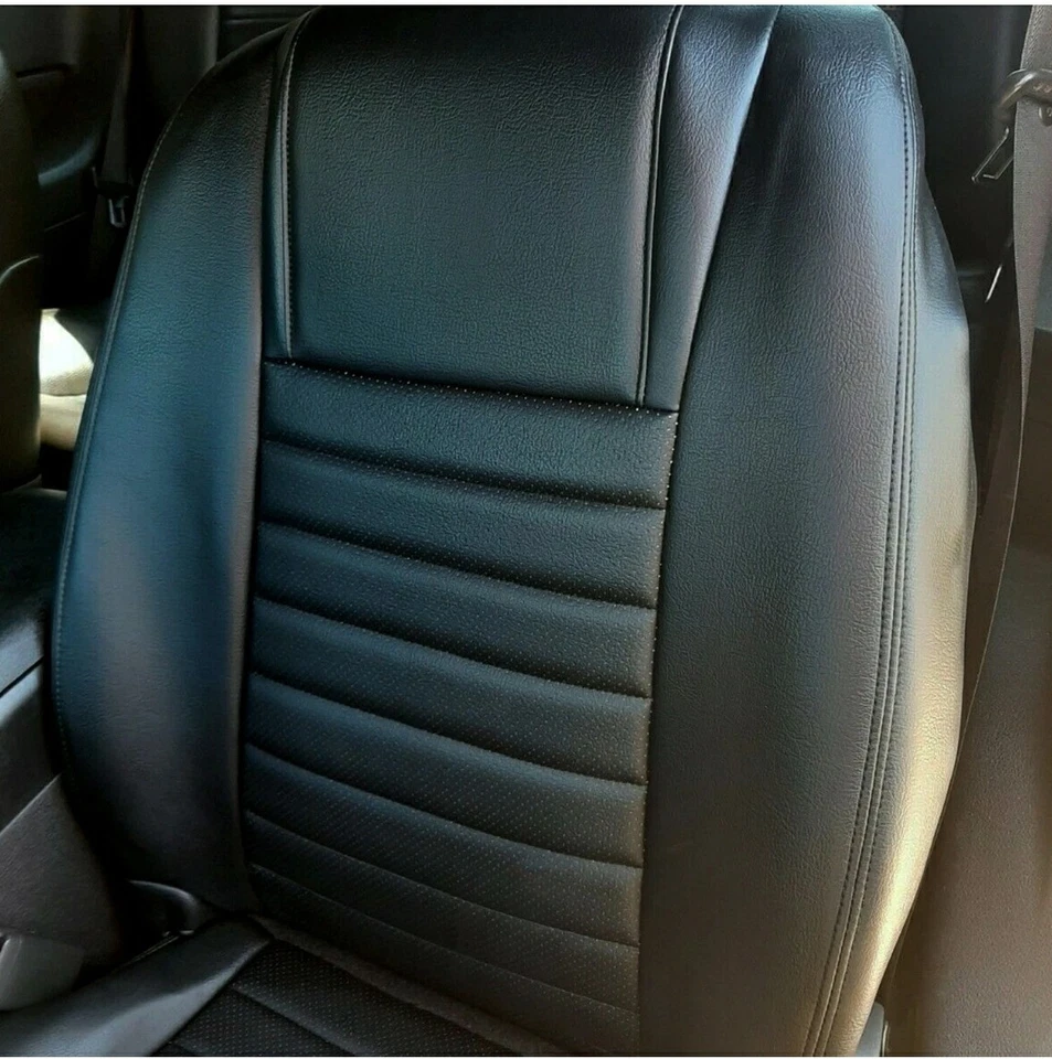 Juego de funda de asiento negra inferior para conductor Ford Mustang 2005 2006 2007 2008 2009 Foto 2 de 4