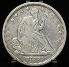 1839 US Seated Liberty Half Dollar 50C Silver Coin